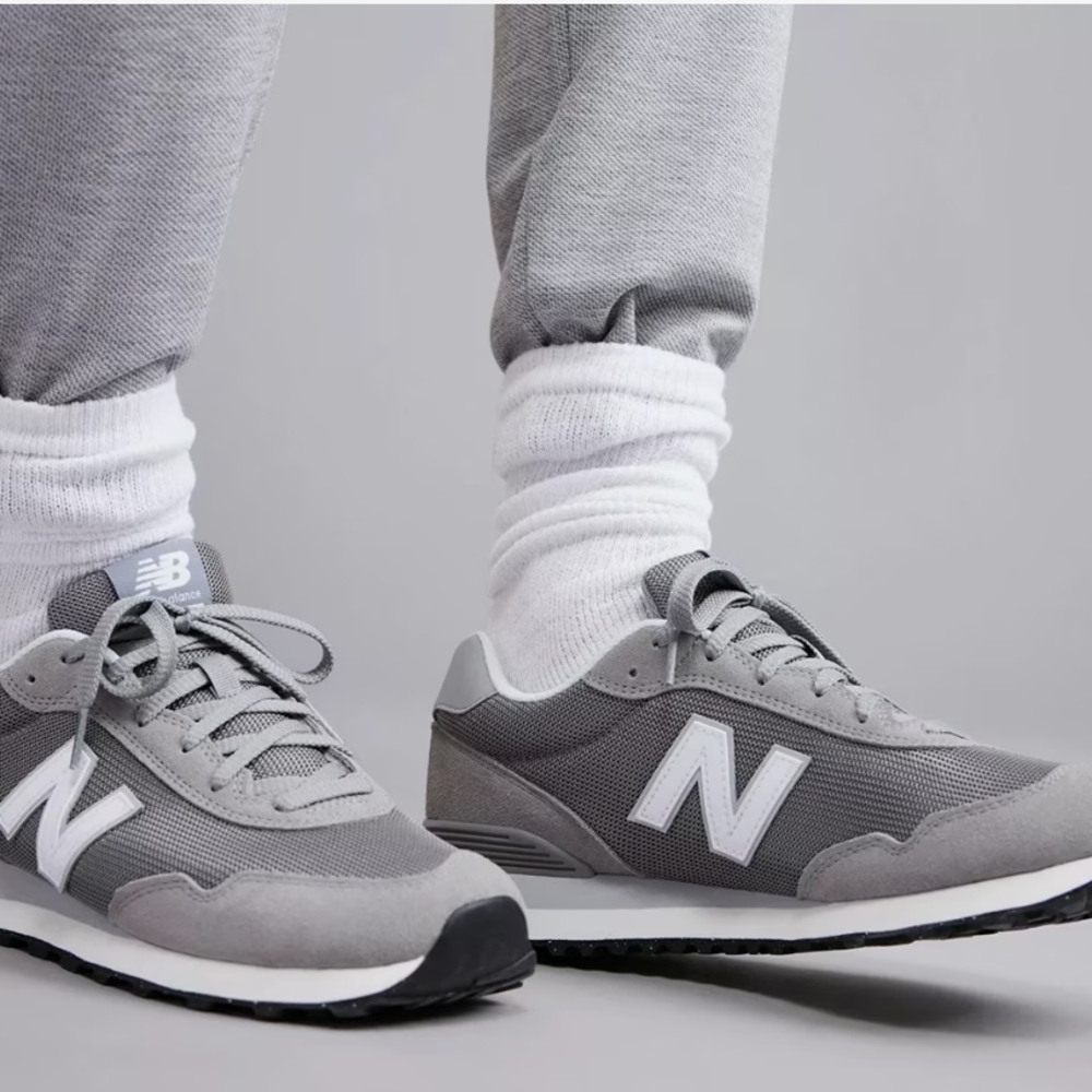 New Balance Classic Gray and White Sneakers